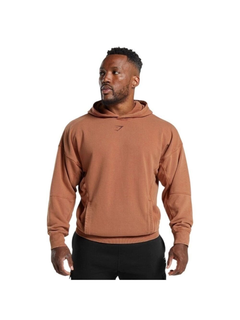 Gymshark Heritage Washed Hoodie Canyon Brown Oversized M Lifting Club Sweatshirt